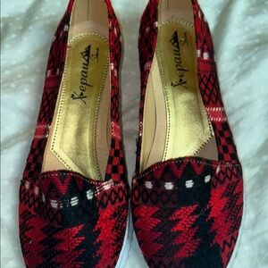 Red and Black Women's Slippers